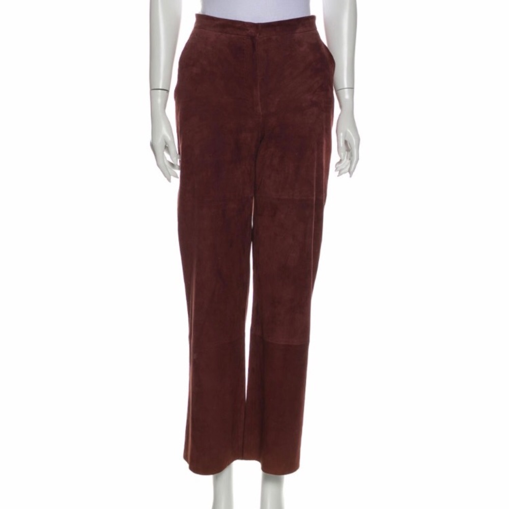 Max Mara suede wide leg pants, size 2